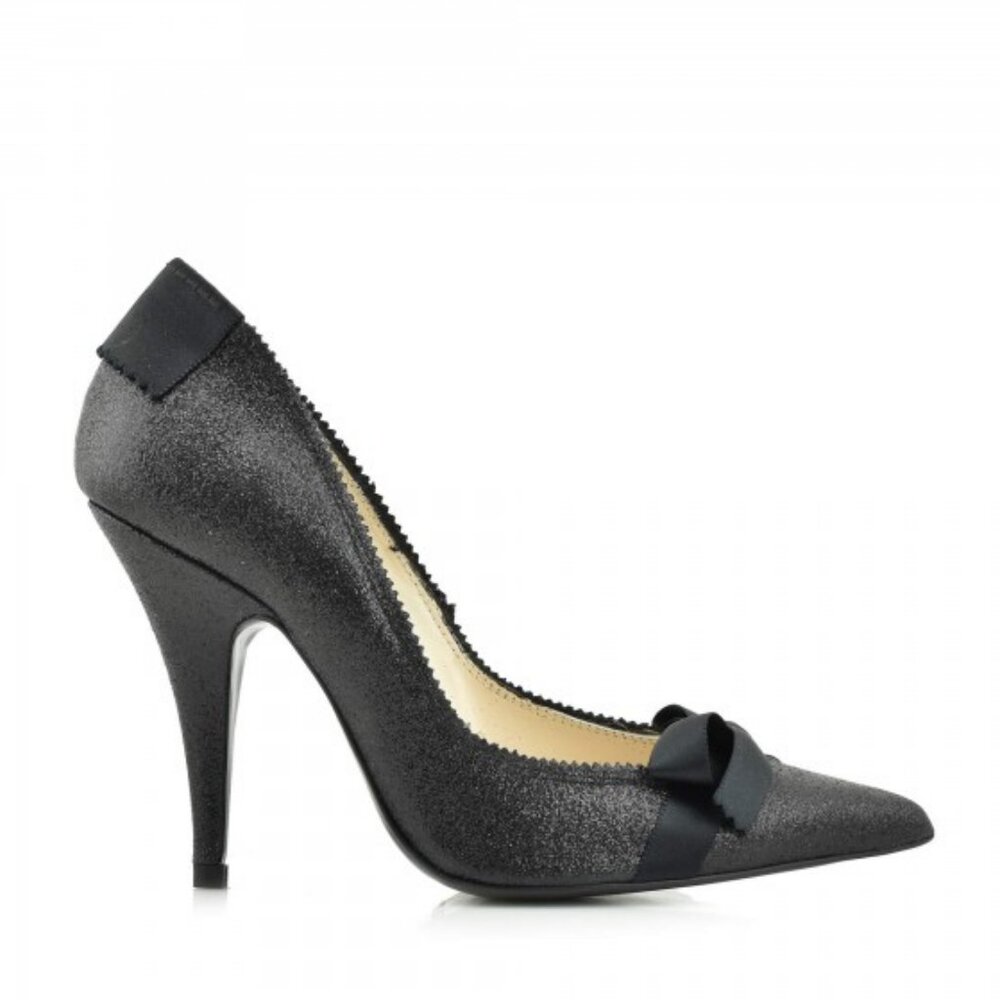 Pedro Garcia Noa Glitter Metallic Pumps Satin Bow Size 10